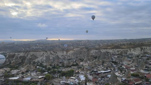 Hot Air Balloons Over Cappadocia's Unique Landscape