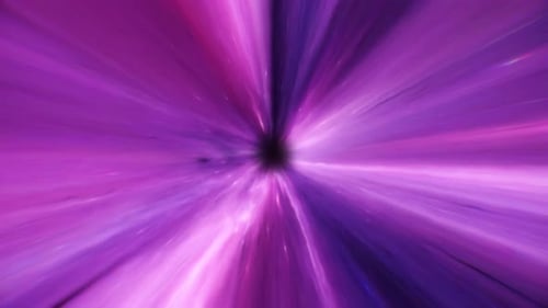 Hyperspeed-Bewegungstunnel durch surreal glühenden Sternenstaub und interstellare Warpgeschwindigkeit