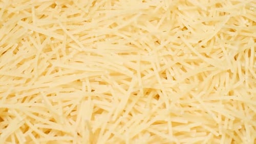 Raw Instant Pasta Falls Down the Plate at 240 Frames Per Second