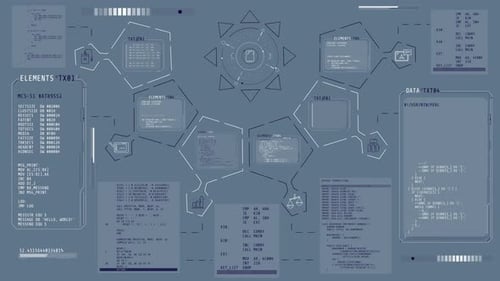 Futuristic Data Interface HUD Animation