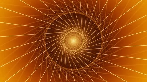 Abstract Golden Tunnel Loop Background Animation