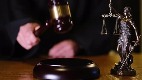 A Gavel Alongside a Lady Justice Statue Beautifully Exemplifies the Legal Process Found Within a