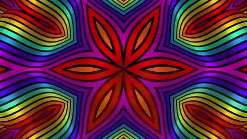 Psychedelic Kaleidoscope Animation Background Video