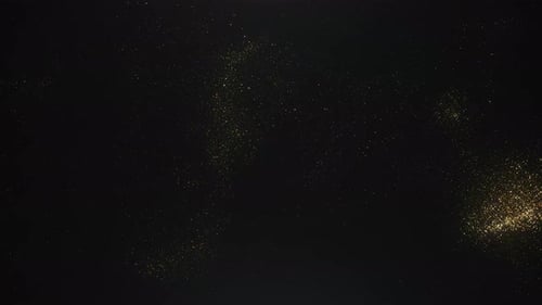 Elegant Golden Particle Flow Abstract Background Animation