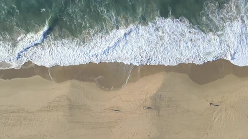 High Angle View of Waves Seen Along Coast