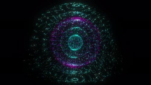 Bunte abstrakte neuronale Netzwerk-Kugelschleife