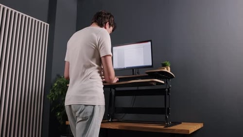 Entering Data Computer View Typing Office