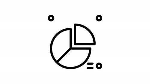 Animated Pie Chart Icon for Data Analysis