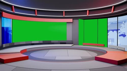 3D Virtual News Studio Ab0013 Hintergrundschleife