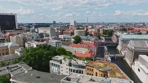 Aerial view of mitte district in Berlin , Germany