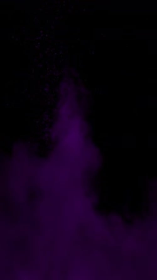 Super Slow Motion Shot of Purple Color Powder Explosion at 1000Fps Vertical View