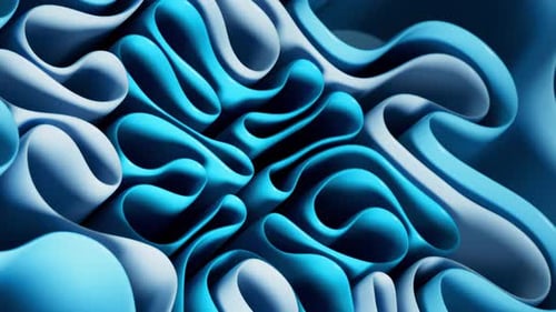 Abstract Fluid Blue Waves Morphing Background