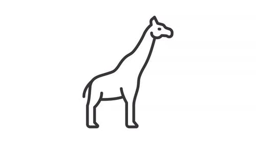 Animiertes Giraffensymbol