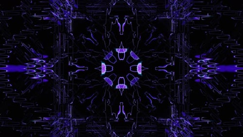 Abstrakte Neonstrahlen mit violettem Farbverlauf und Vj Loop-Animation