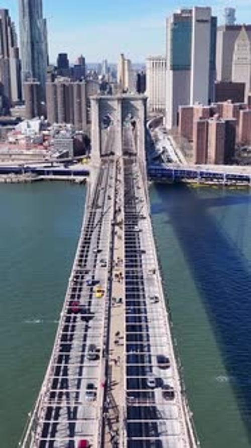 Brooklyn Bridge At Manhattan In New York United States.