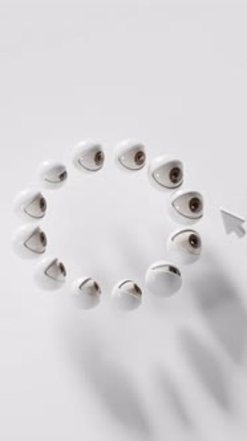 Eyes 3D Loop Reaction Animation