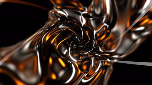 Orange And White Wave Tunnel Of Colored Neons Background Vj Loop In 4K