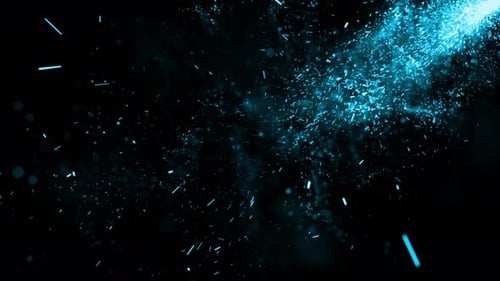 Blue Glowing Digital Particles Light Effect Overlay