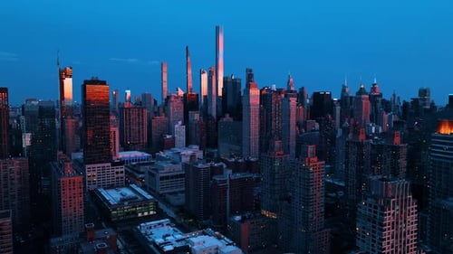 Twilight in the stunning New York, United States.