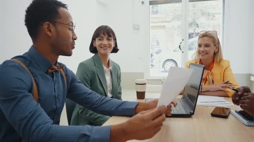People working together in modern start up office