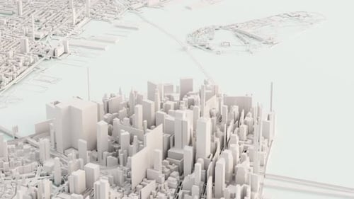 3D Rendering of White City Animation