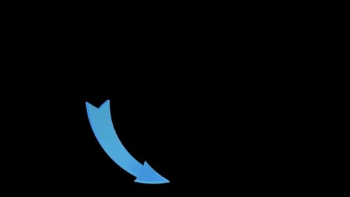 Rotating 3D Arrow Loop Movement