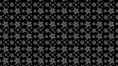 Fond de fleurs noir - 4K