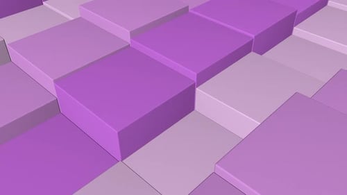 Abstract Purple Geometric Cubes Looping Background Animation