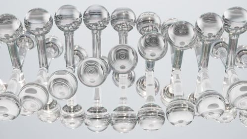 Rotating Glass DNA Double Helix Structure Animation