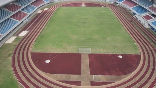 Aerial view of Landmark Stadium Mandala Krida Yogyakarta, Indonesia