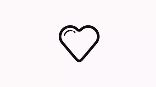 Minimalist Heart Icon Animation for Social Media