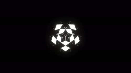 White Active Flashing Neon Geometric Background Vj Loop In 4K