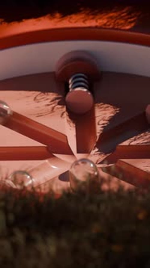 Animation 3D en boucle de boules coulissantes