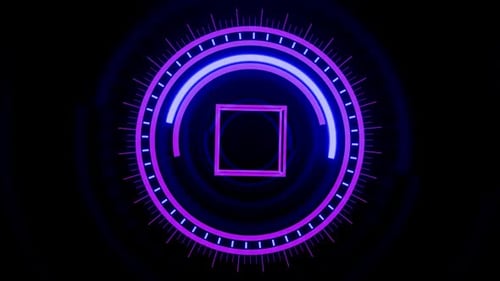 Dynamic Geometric Shapes Animated in Vibrant Colors for Music Visualizations