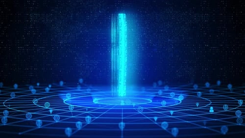 Futuristic Digital Healthcare Network Animation