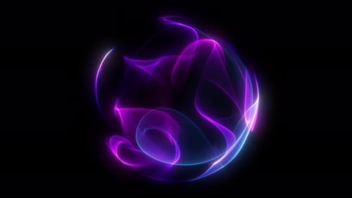 Abstract Glowing Energy Orb Fluid Animation