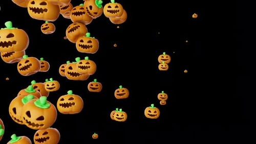 Pumpkin Halloween Transition alpha channel