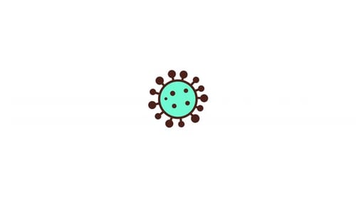 Animated Flat Design Microorganism Cell Icon