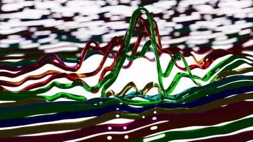 Multicolor Displaced Bands Background Loop Animation In 1080HD