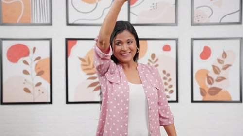 Woman Blowing Kisses and Waving Hello