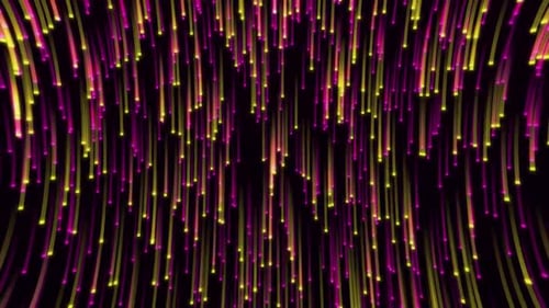 abstract yellow and purple neon plunge particle loop