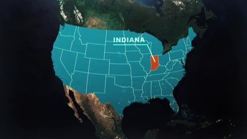 Animated Global Map Zoom with USA State Highlight