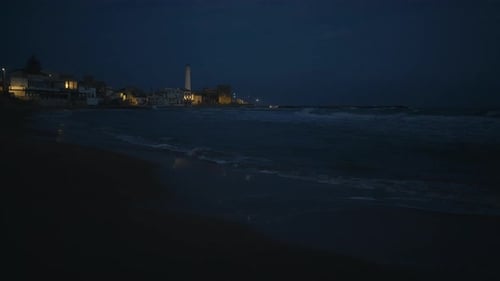 Beam of Light Cast By the Lighthouse at Night