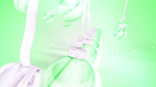 Swing Christmas Balls Green