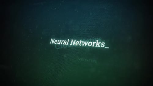 Réseaux neuronaux sur un message d'écran numérique sur des écrans d'ordinateur V03