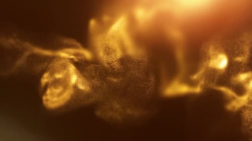 Elegant Golden Shimmering Particle Flow Background