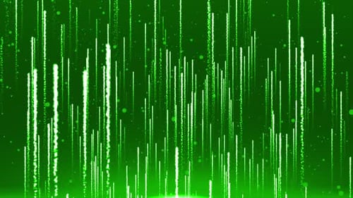 Green Abstract Moving Digital Particles Futuristic Background Loop V3