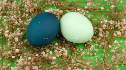 colorful egg rotating