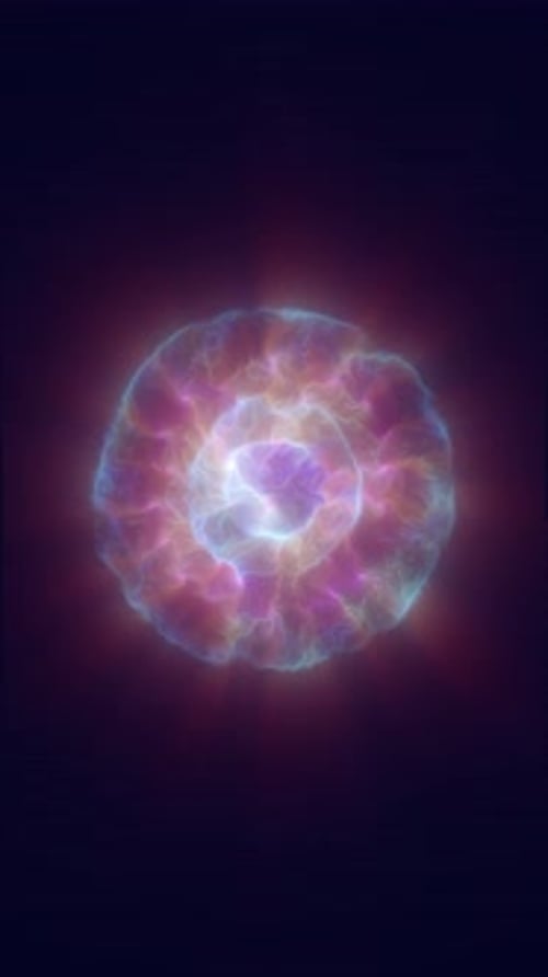 Neon Abstract Energy Sphere Loop