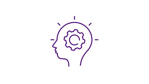 Minimalist Idea Generation Icon Animation with Cog